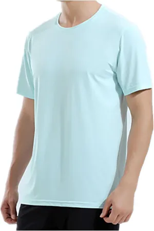Men's T-Shirts Quick Dry T Shirt Crewneck Short Sleeve 2024 Men Running Workout Tee Tops Moisture Wicking Oversized Outfits