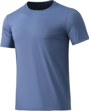 Men's T-Shirts Soft Lightweight Short Sleeve Tee, Crew Neck Moisture Wicking Shirt for Casual Running Workout Swim