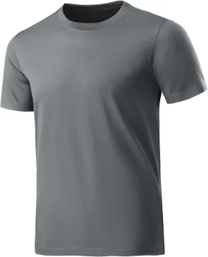 Men's T-Shirts Soft Lightweight Short Sleeve Tee, Crew Neck Moisture Wicking Shirt for Casual Running Workout Swim