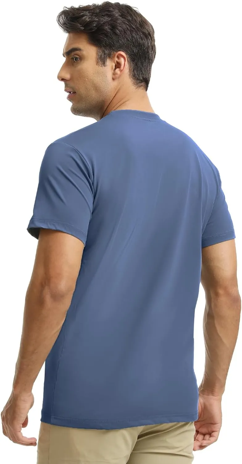Men's T-Shirts Soft Lightweight Short Sleeve Tee, Crew Neck Moisture Wicking Shirt for Casual Running Workout Swim
