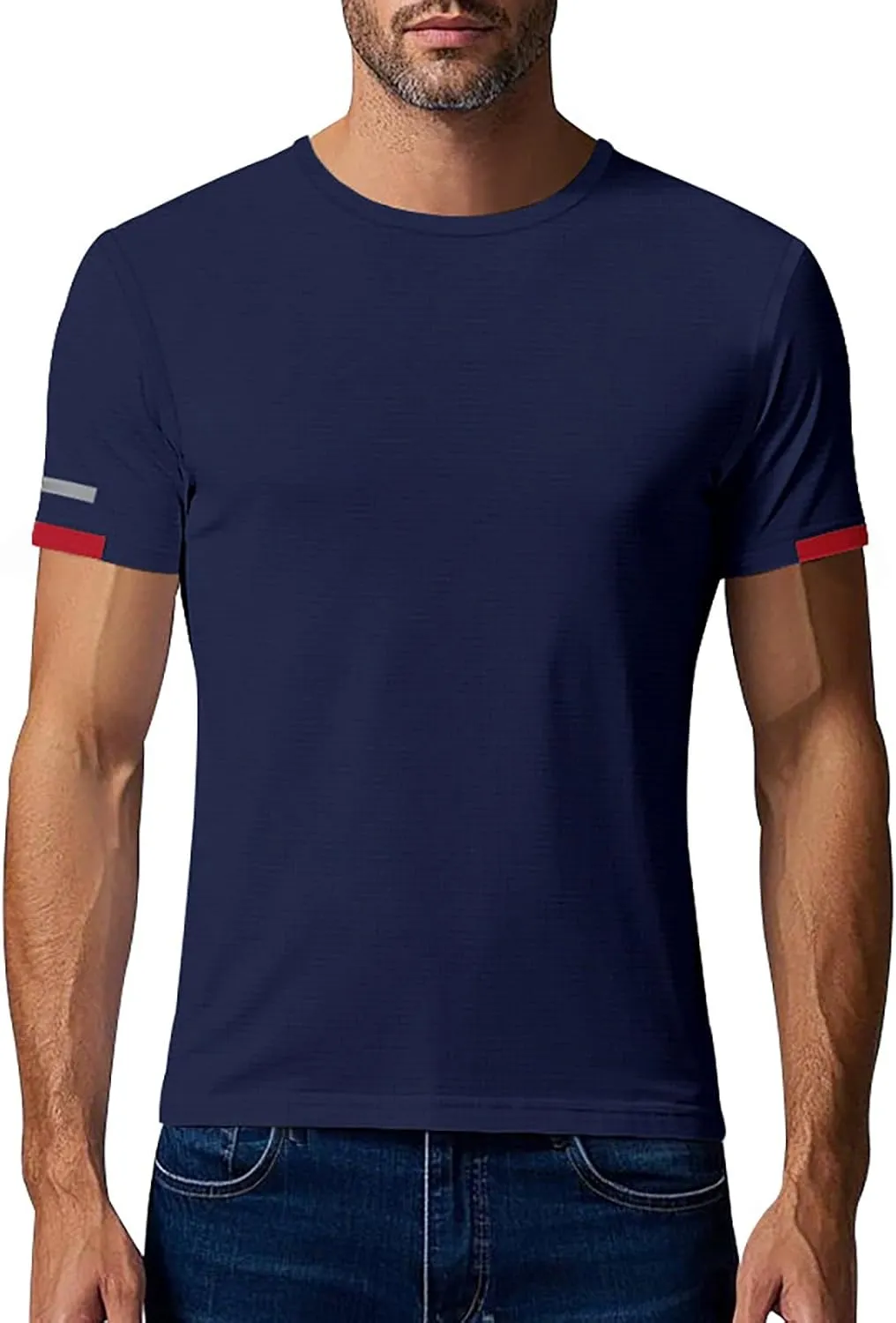 Men's T-Shirts Summer Short Sleeve Slim Fit Crew Neck Fitted Everyday Tshirt Basic Tees Moisture Wicking T Shirt Daily