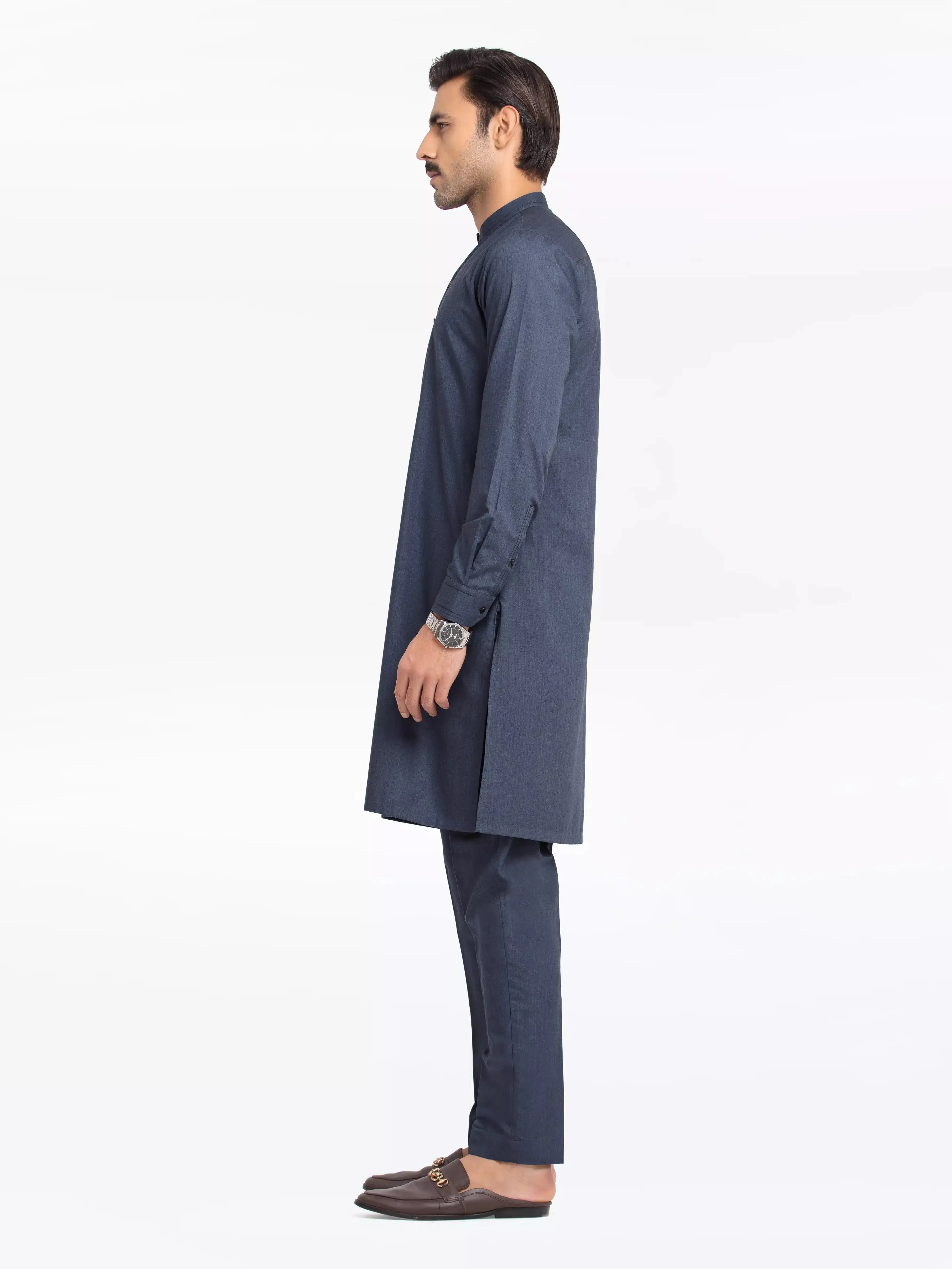 Men's Teal Blue Kurta Pajama - EMTKPT24-048
