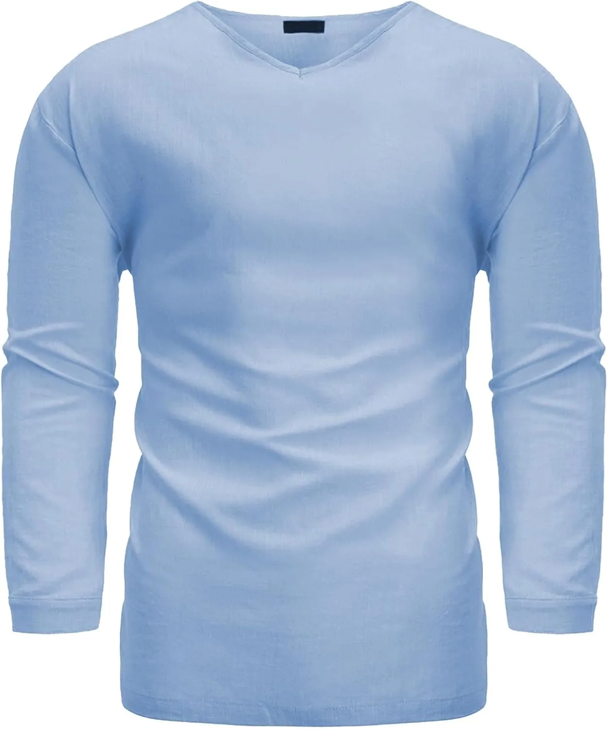 Mens V Neck Sweater, Basic Slim Fit Pullover, V-Neck Dress Sweater for Men Big & Tall Blouse Tee Tops