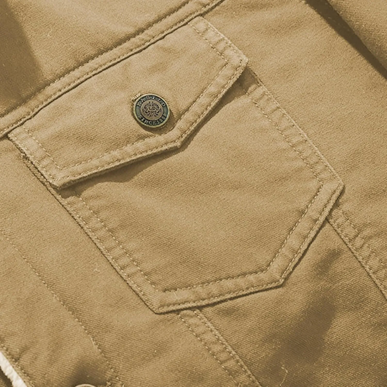 Mens Winter Jackets Sherpa Lined Thick Thermal Fleece Trucker Coat Button Long Sleeve Heavyweight Warm Outwear Pocket