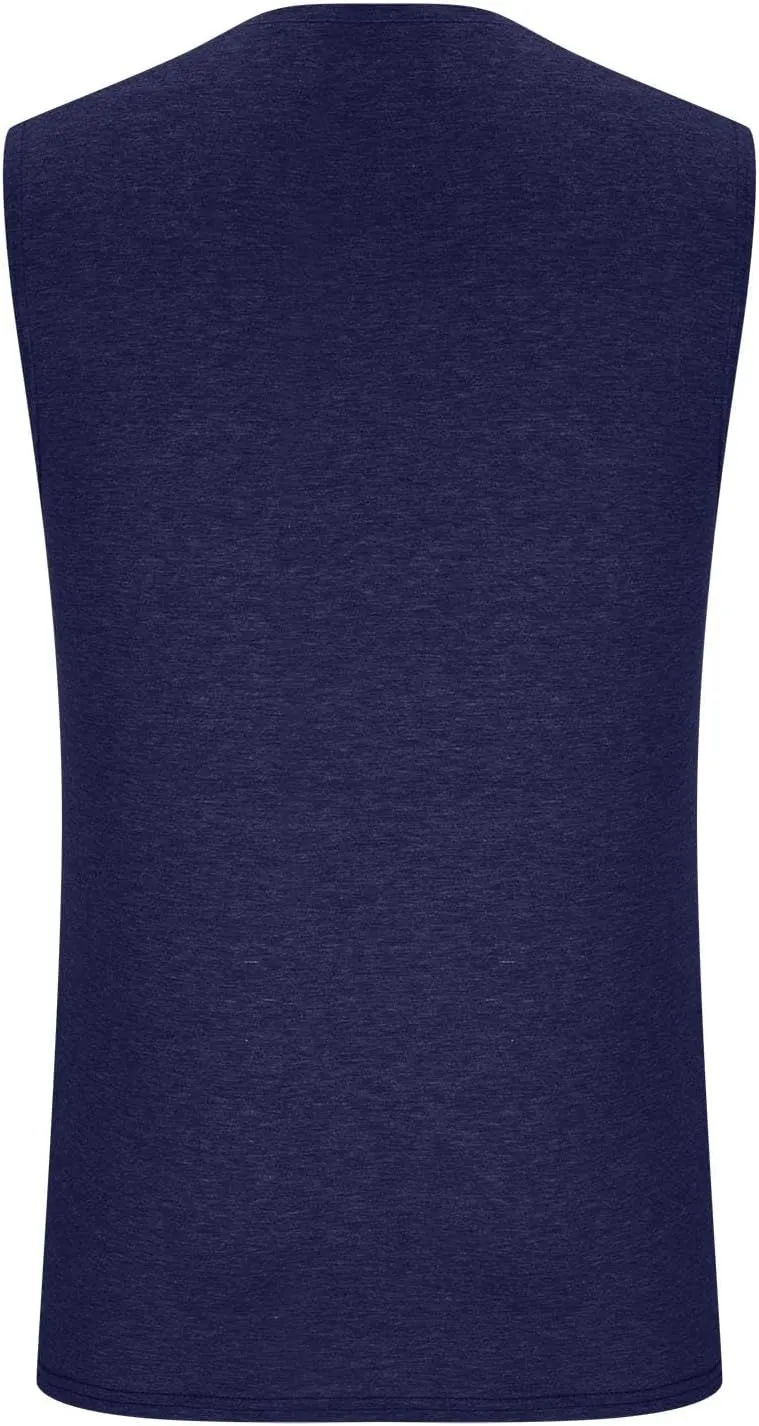 Muscularfit Men's Tank Tops Loose Fit Sleeveless Crewneck Shirts Tops Summer Casual Palm Tree Print Hawaiian Beach Shirts Tee