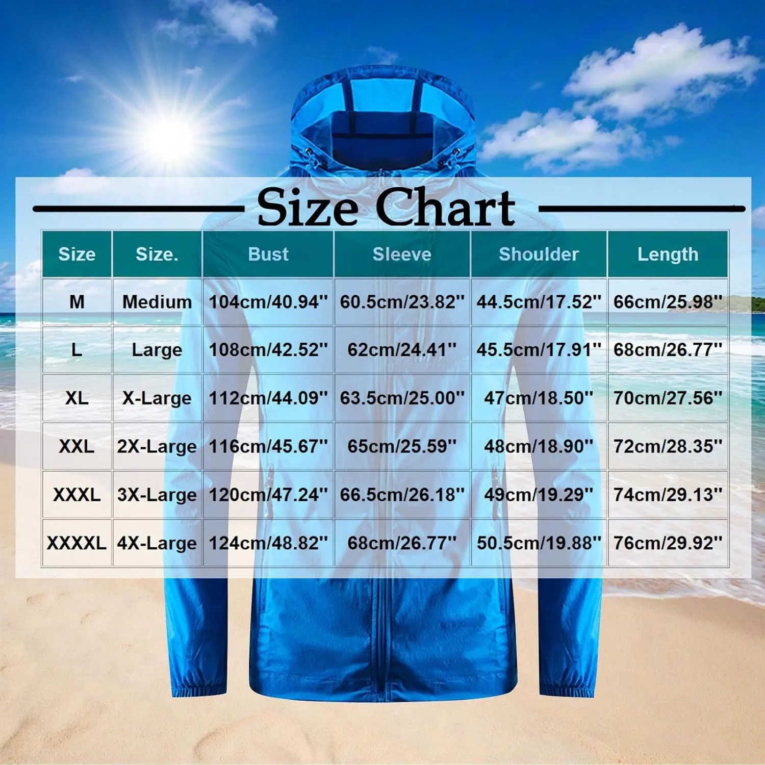 NATHGAM Men's Raincoat Lightweight Waterproof UPF 50  Sun Protection Hooded Shirt Slim Fit Hiking Fishing Outdoor Windbreaker