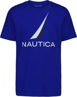 Nautica Boys' Short Sleeve Graphic Crew Neck T-Shirt, Soft, Comfortable, Relaxed Fit