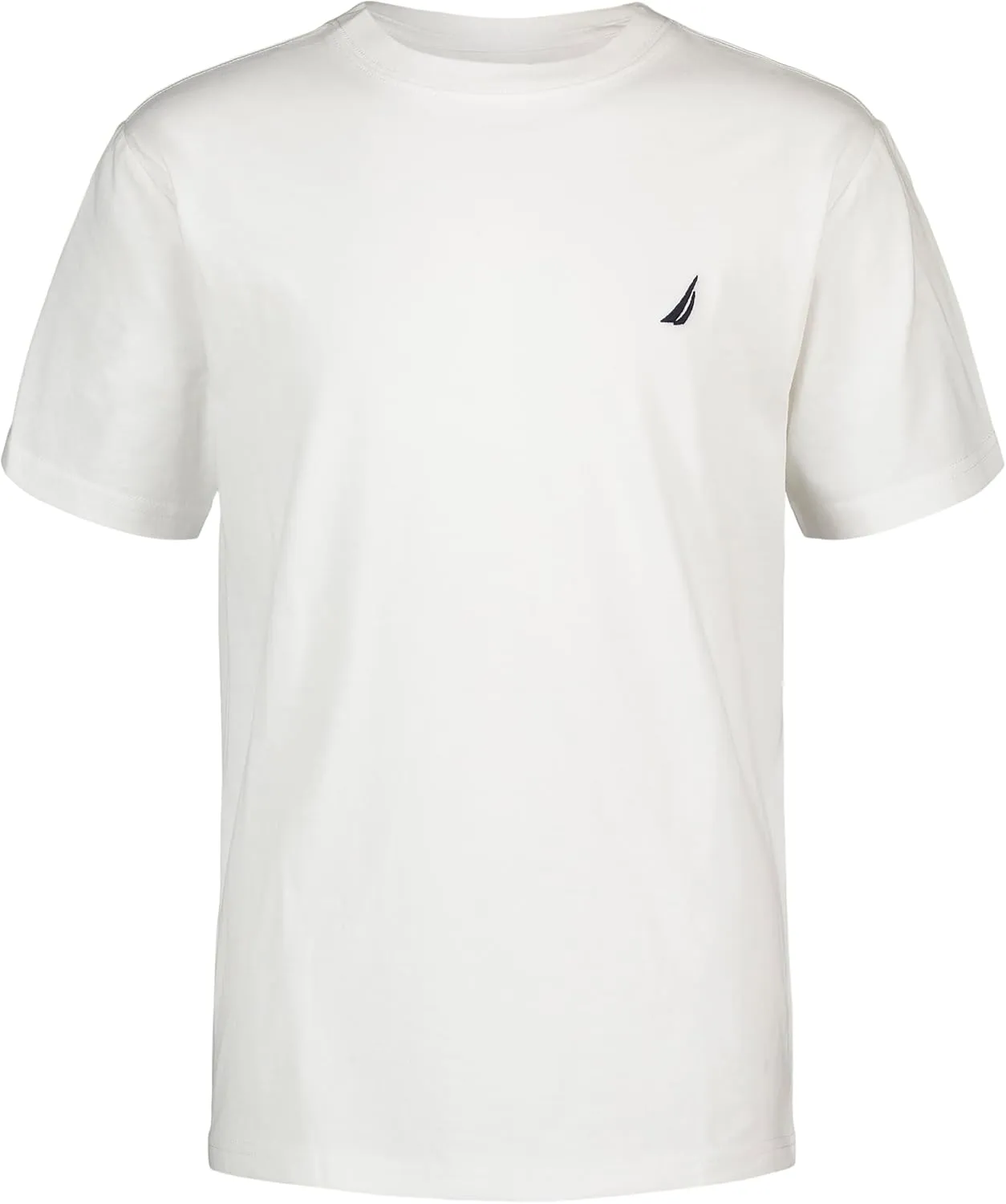 Nautica Boys' Short Sleeve Solid Crew Neck T-Shirt, Soft, Comfortable, Relaxed Fit