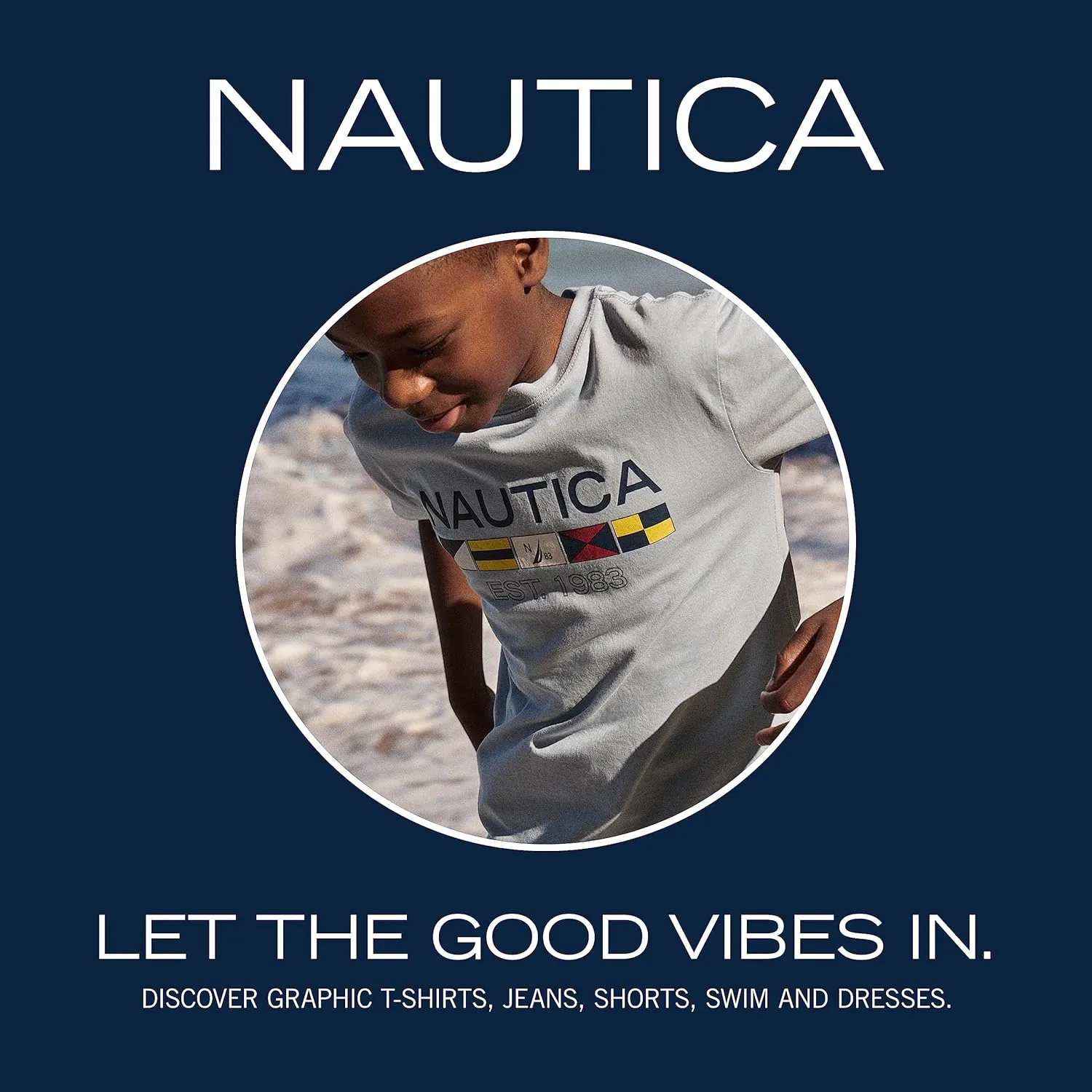 Nautica Boys' Swim Trunk with UPF 50  Sun Protection