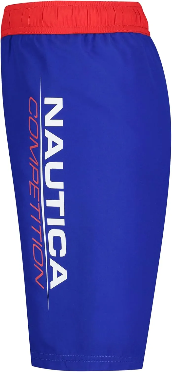 Nautica Boys' Swim Trunk with UPF 50  Sun Protection