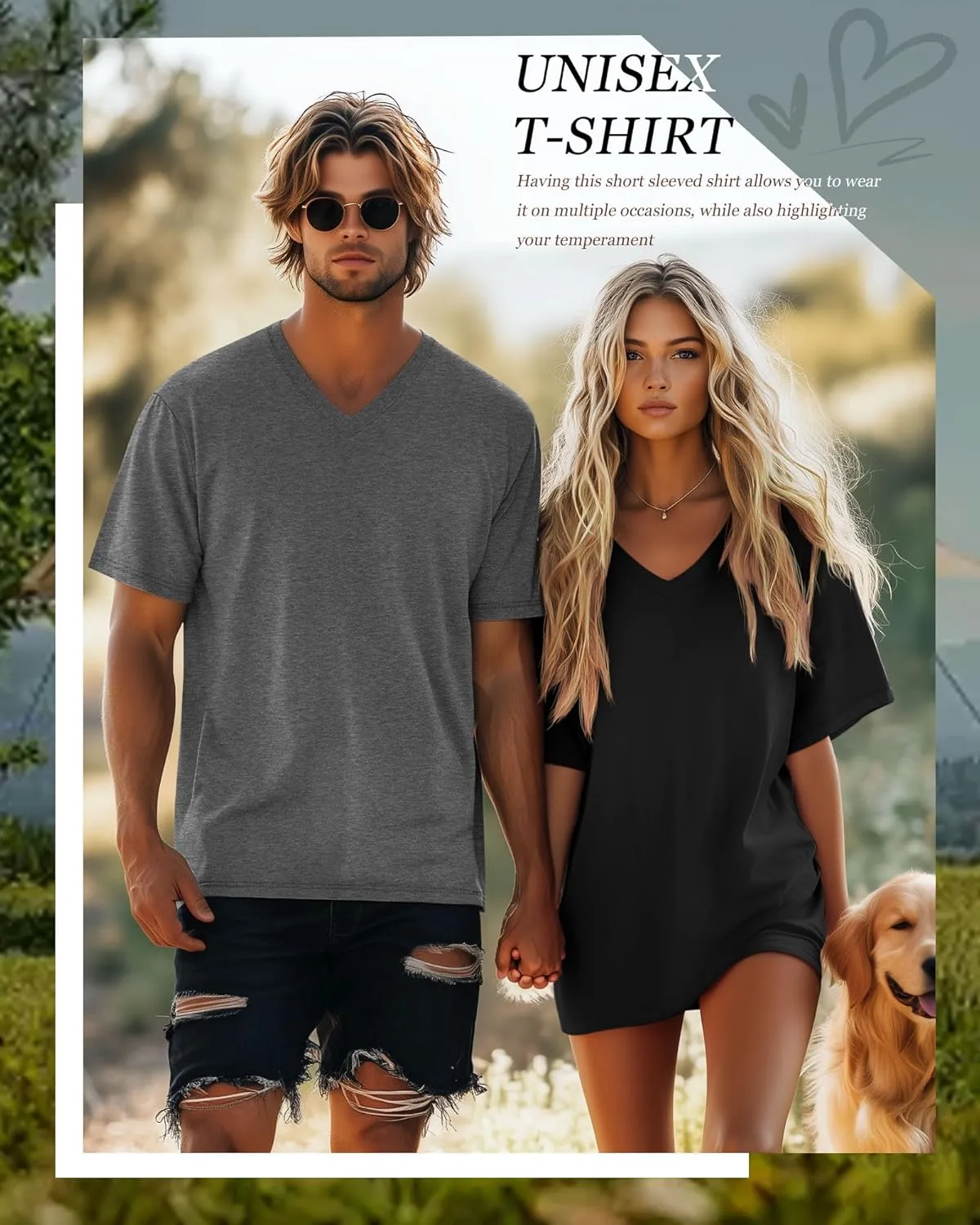 Neer 4 Pack Men's Big and Tall V Neck T-Shirts Casual Short Sleeve Cotton Tee Shirt Plus Size Summer Basic Tops