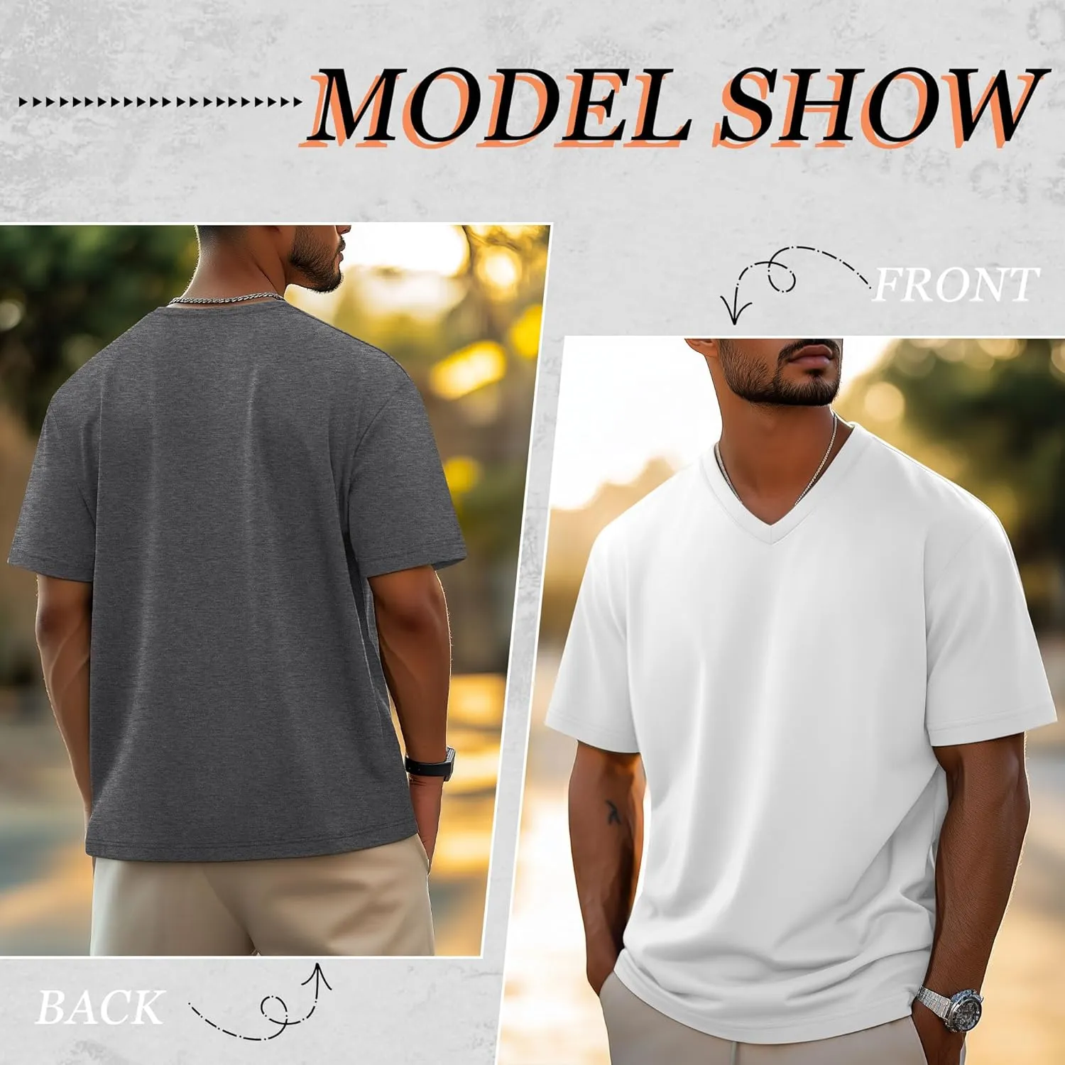 Neer 4 Pack Men's Big and Tall V Neck T-Shirts Casual Short Sleeve Cotton Tee Shirt Plus Size Summer Basic Tops