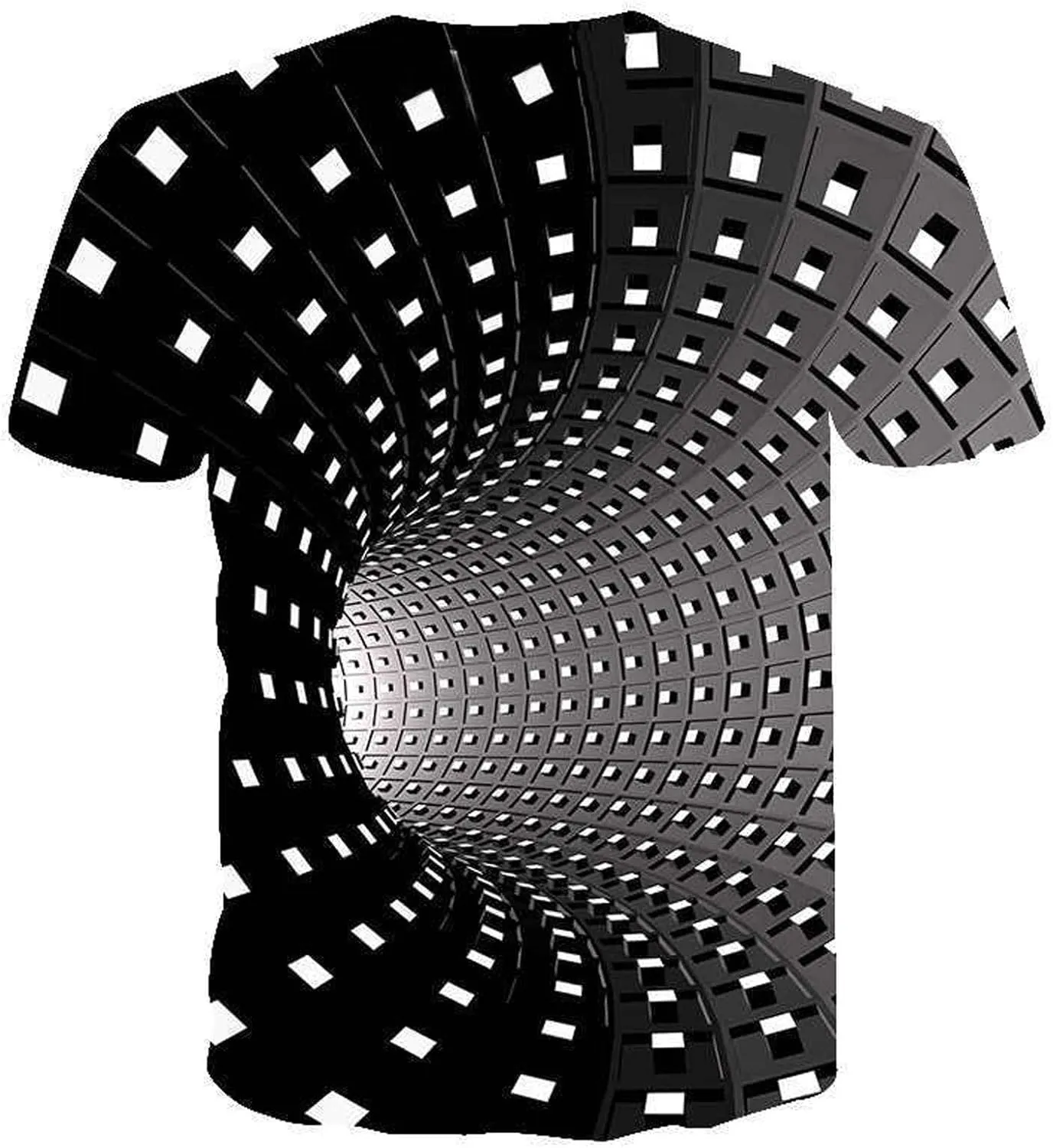 Optical Illusion T Shirts for Men Short Sleeve 3D Print Graphic Tees 2024 Summer Tshirts Streetwear Tops