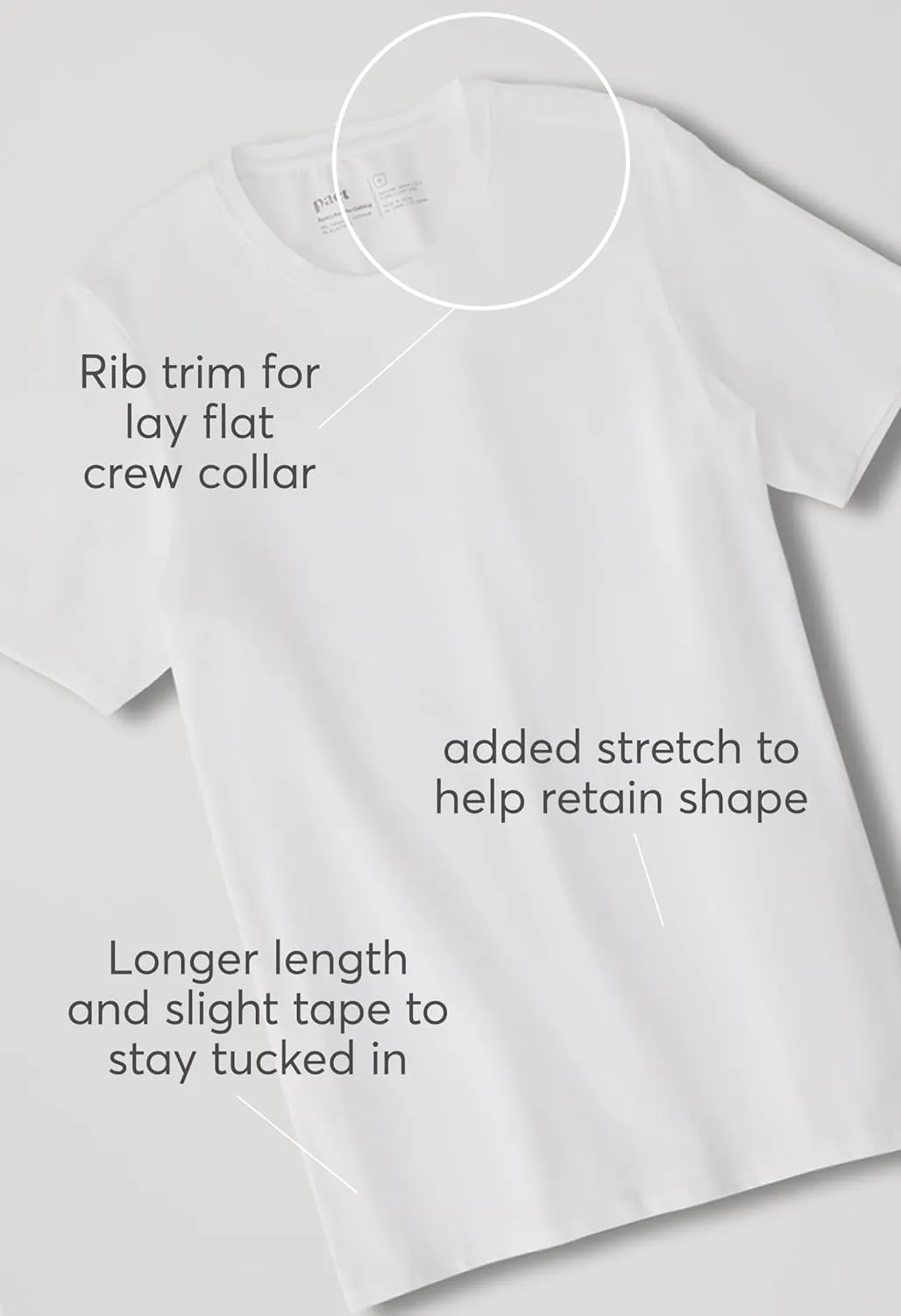 Pact Men's Organic Cotton Crew Undershirt 2-Pack