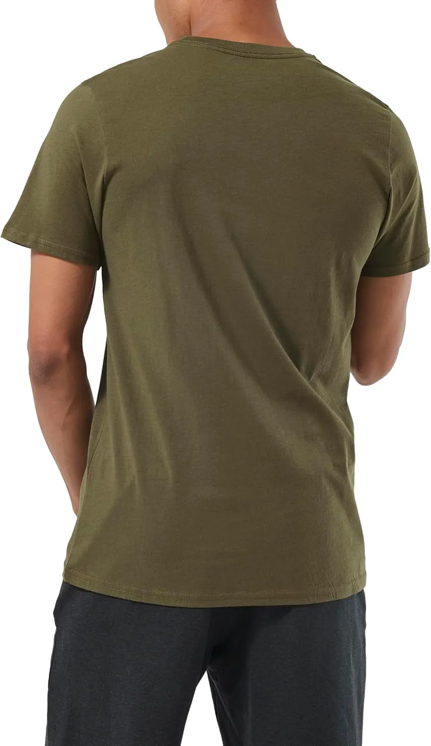Pact Men's Organic Cotton Softspun Standard Fit Crew Neck T-Shirt, Pack of 5