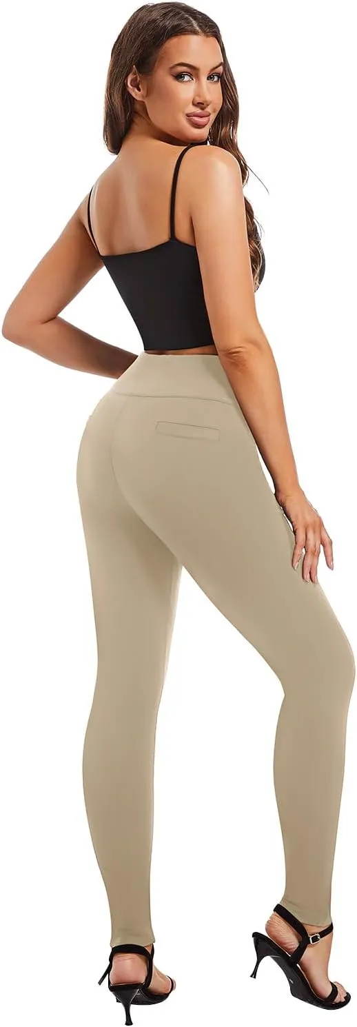 Pants for Women, Comfort Stretch Skinny Slim Dress Pants, Skinny High Waist Pull on Pants with Pockets…