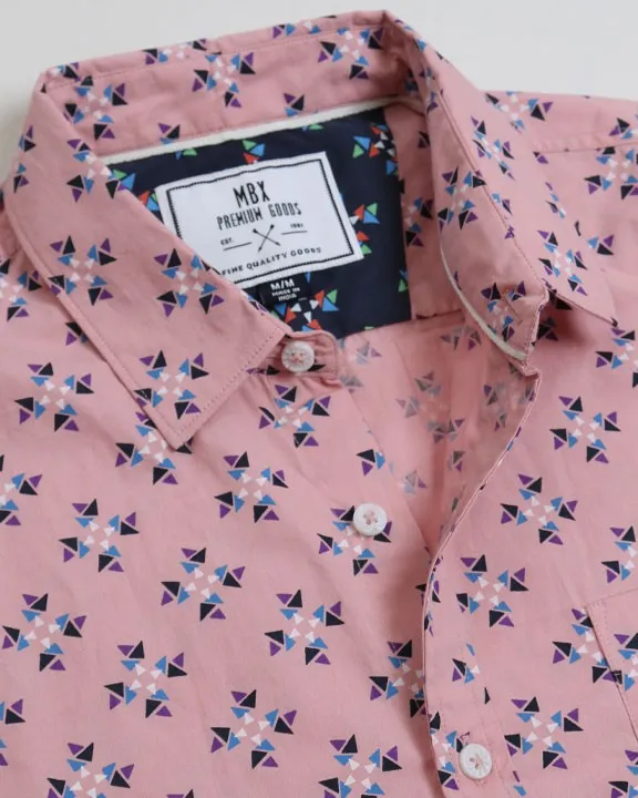 Pink Mauve Geo Shapes Shirt