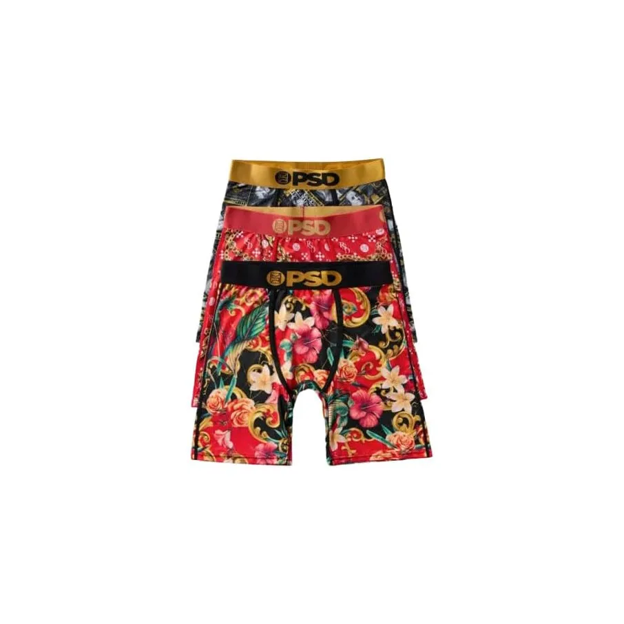 PSD Men's Multicolor Infrared Lux 3-Pack Boxer Brief Medium Underwear - 424180190-MUL-M