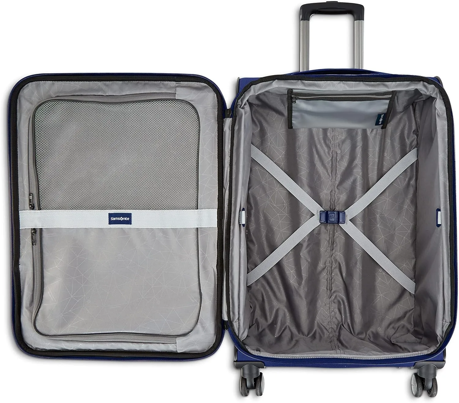 Samsonite Ascella 3.0 Softside Expandable Luggage with Spinner Wheels, 3-Piece Set (20/24/28), Sapphire Blue