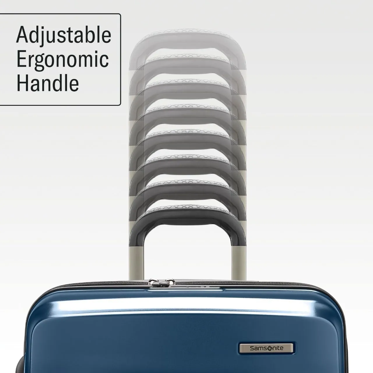 Samsonite Octiv Hardside Expandable Luggage with Spinner Wheels, Blue Denim, Checked Medium Spinner