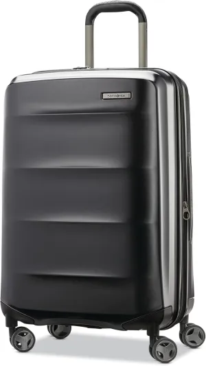 Samsonite Octiv Lightweight Hardshell 24-Inch Medium Checked Luggage -Durable Impact Resistant, 360 Aero Trac Spinner Wheels, Adjustable Telescopic Handle, Expandable, TSA Approved Lock - Black