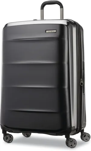 Samsonite Octiv Lightweight Hardshell 28-Inch Large Checked Luggage - Durable & Impact Resistant, 360 Aero Trac Spinner Wheels, Adjustable Telescopic Handle, Expandable, TSA Approved Lock - Black