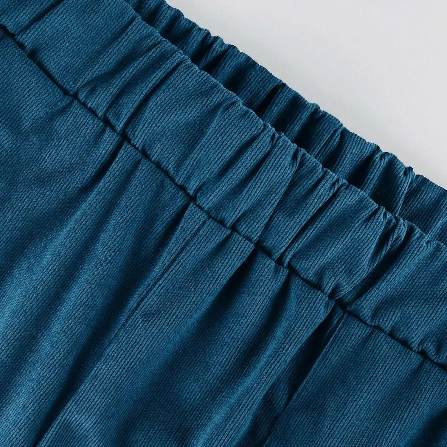 sdbrld Corduroy Pants Women Petite 2024 Spring Elastic High Waist Pull On Straight Leg Slacks Casual Trousers with Pockets