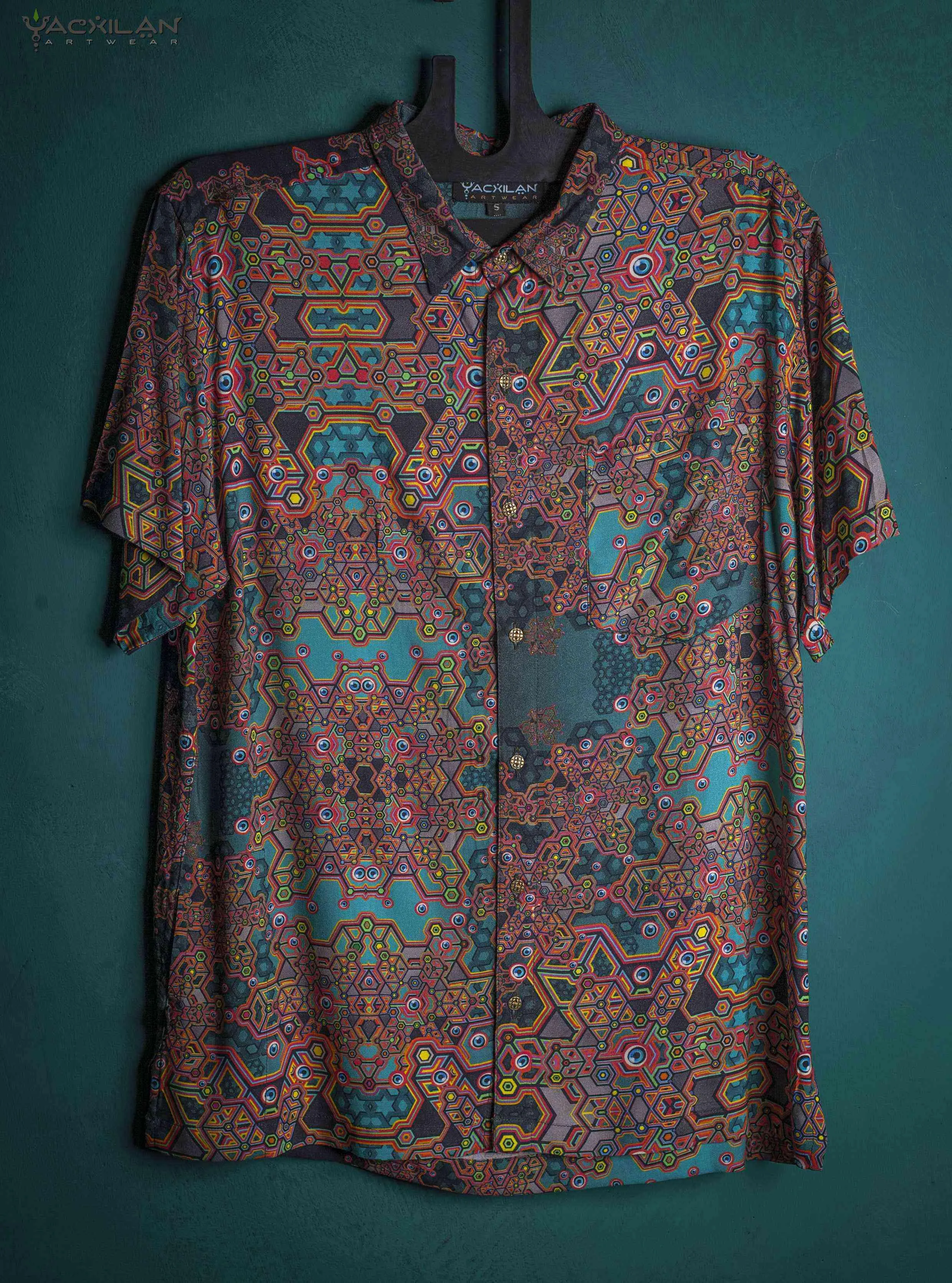 Shirt Men Half Sleeves / Viscose AOP - ATLANTHEON