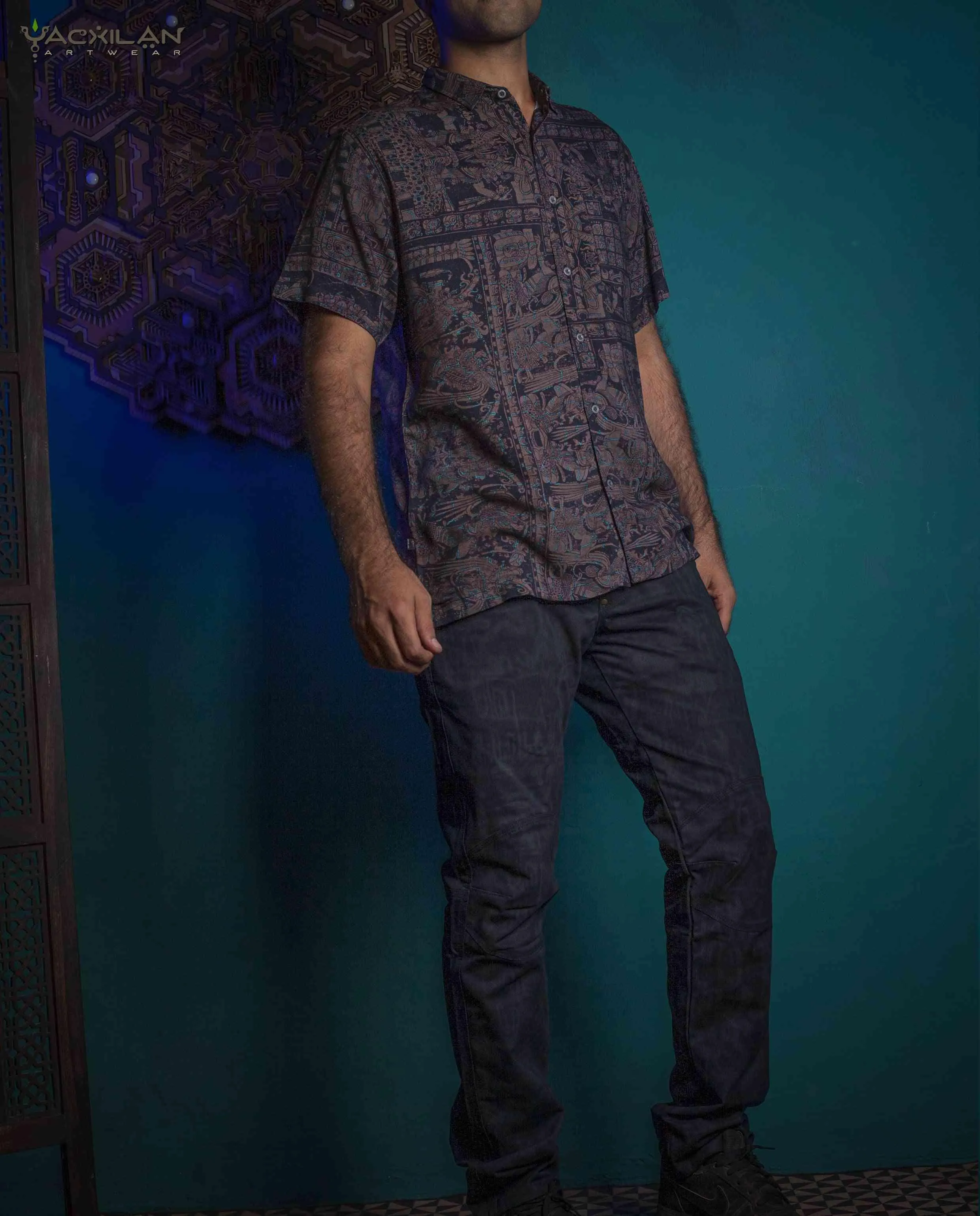 Shirt Men Half Sleeves / Viscose AOP - ELDERS