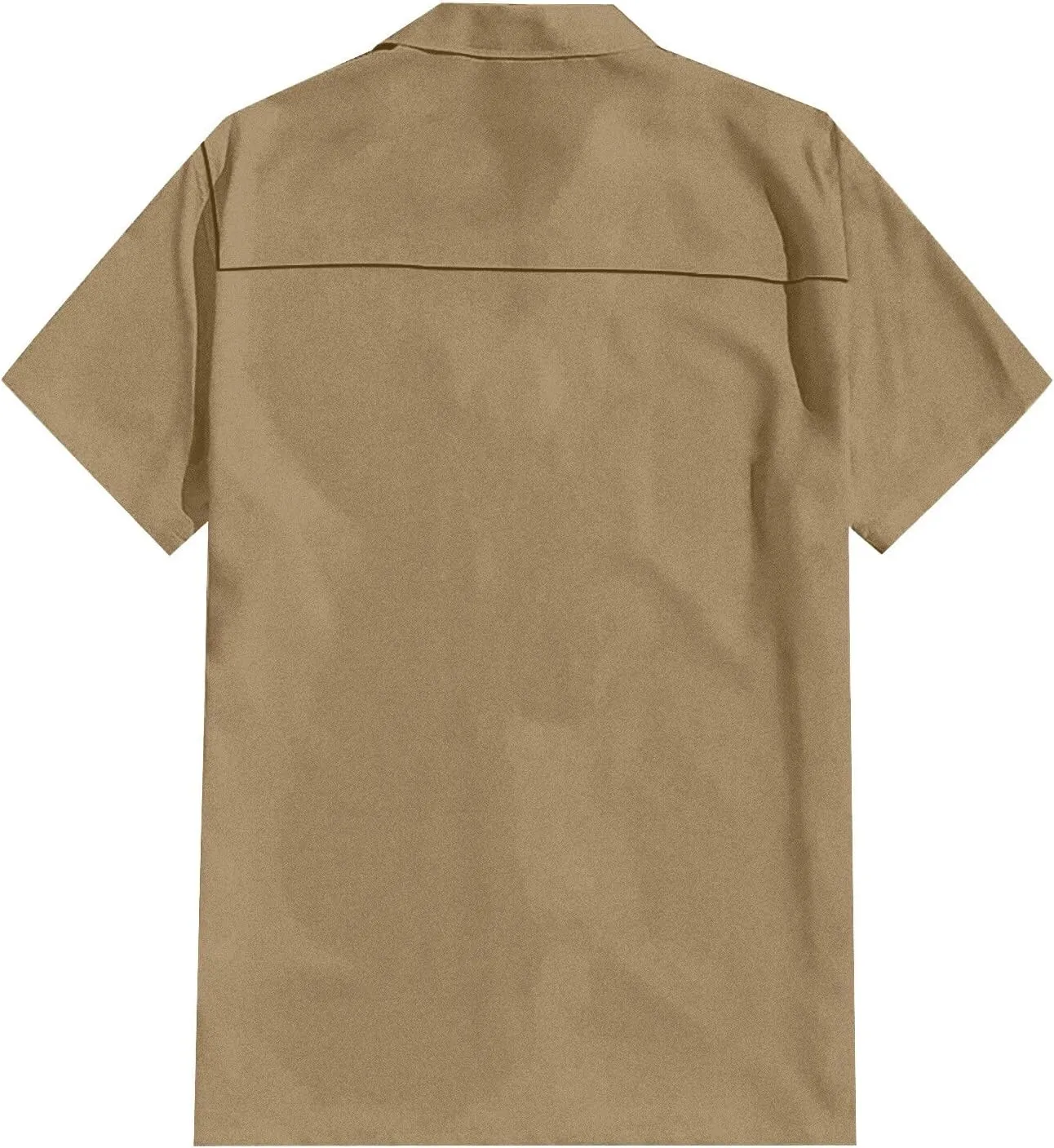 Short Sleeve Shirts for Men Hawaiian Button Down Casual Summer Western Shirts Beach Solid Tshirts Collared Neck Tops