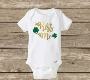 St Patrick's Day Baby Onesie, Kiss Me, Holiday