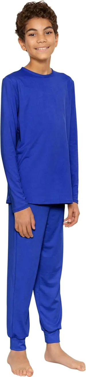 STRETCH IS COMFORT Youth Boys' Oh So Soft Jogger Set with Long Sleeve Crew Neck Top | Comfortable Kids' Clothing | 4-16