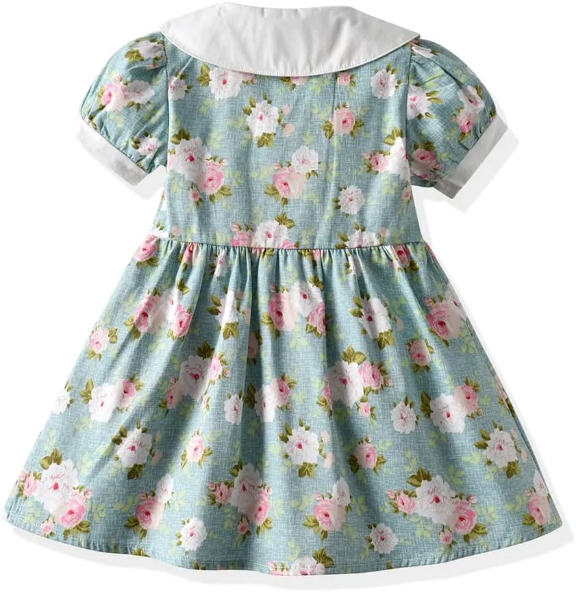 Summer Brother and Sister Matching Outfits Toddler Boys Gentleman Suits Infant Girls Dresses