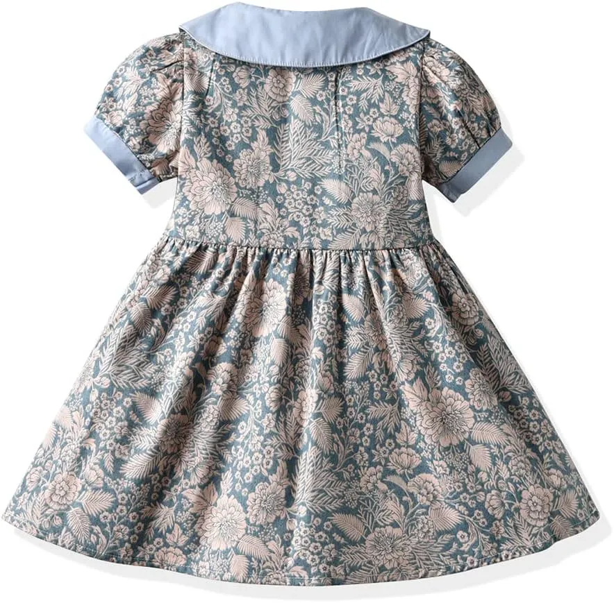 Summer Brother and Sister Matching Outfits Toddler Boys Gentleman Suits Infant Girls Dresses