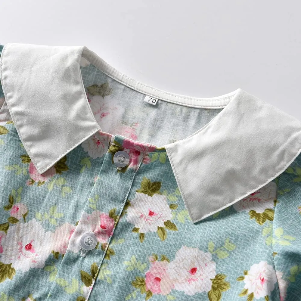 Summer Brother and Sister Matching Outfits Toddler Boys Gentleman Suits Infant Girls Dresses