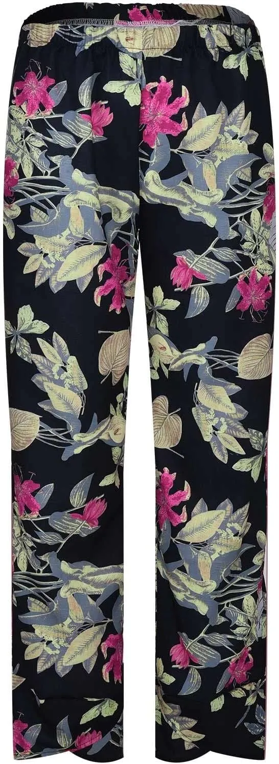 Summer Capri Pants for Women, Cotton Linen Wide Leg Womens Cropped Pants Beach Elastic Waist Crop Trousers