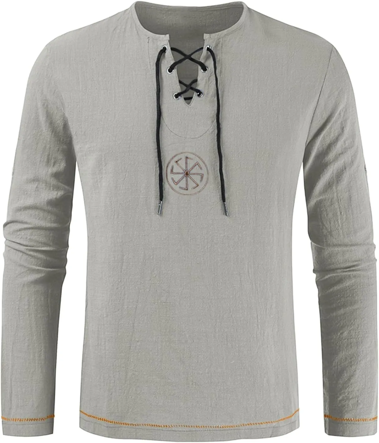Summer Shirts for Men 3/4 Sleeved Tie The Rope Comfortable Athletic Sport Pants Comfy Fashion Trendy T-Shirts