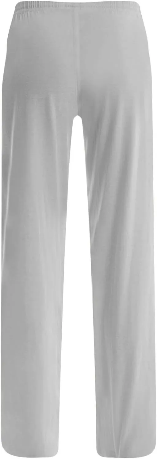 Sweatpants for Women High Waist Drawstring Baggy Jogger Pants Solid Color Straight Leg Yoga Sport Slacks