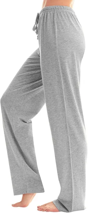Sweatpants for Women High Waist Drawstring Baggy Jogger Pants Solid Color Straight Leg Yoga Sport Slacks