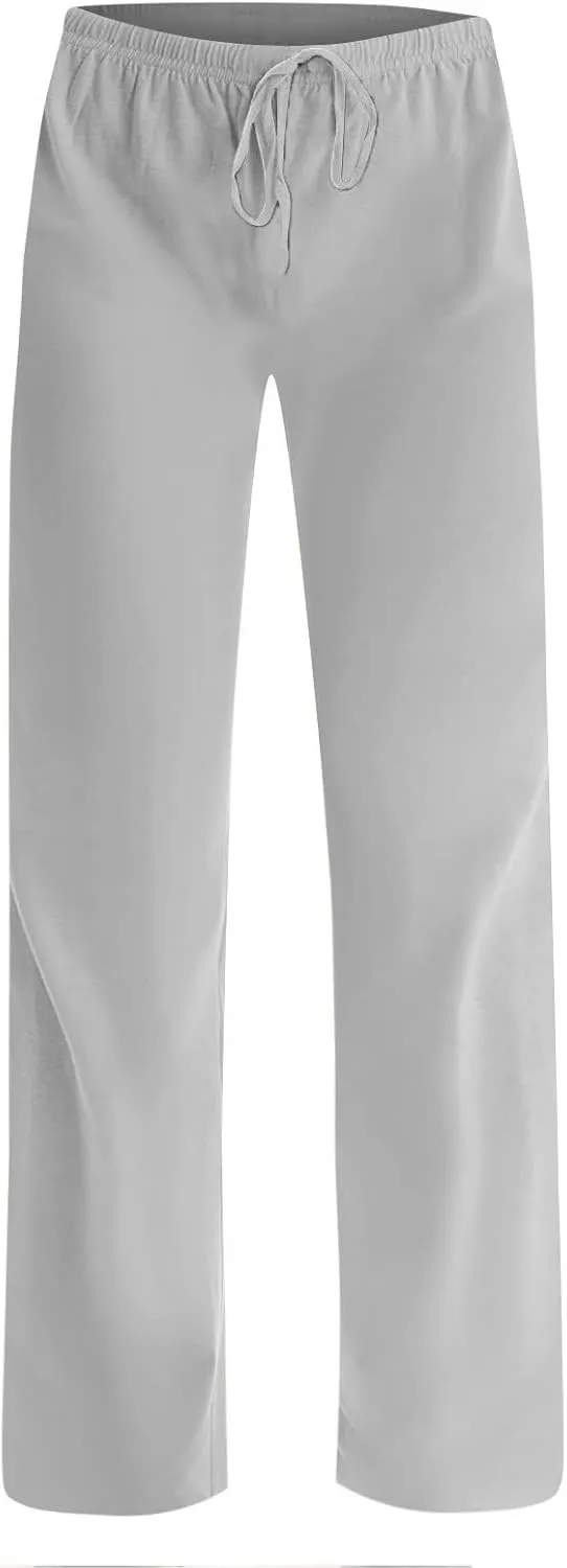 Sweatpants for Women High Waist Drawstring Baggy Jogger Pants Solid Color Straight Leg Yoga Sport Slacks