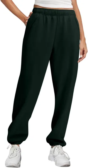 Sweatpants Women Casual Cinch Bottom Sweatpants Y2K High Waisted Athletic Joggers Fashion Sports Pants with Pockets