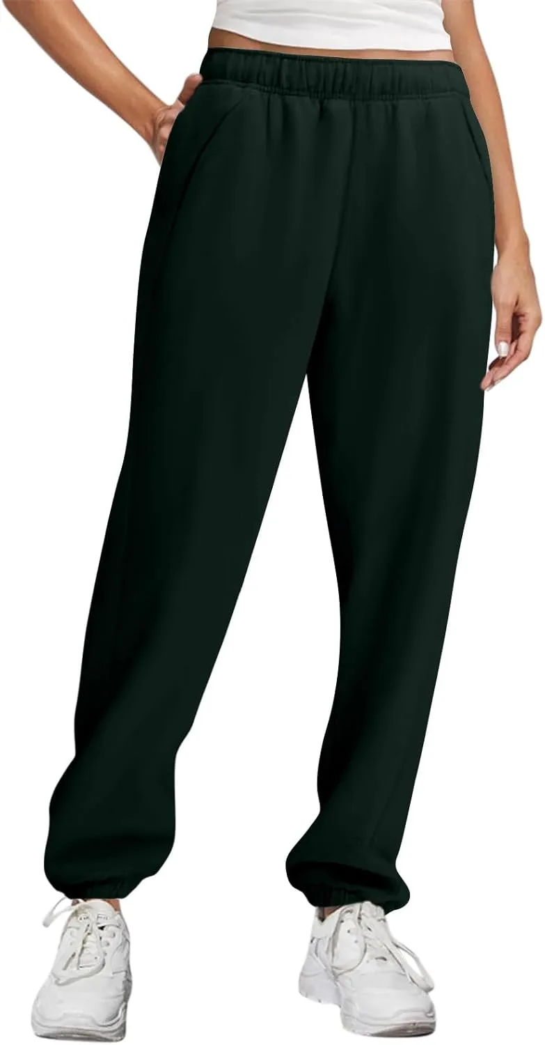 Sweatpants Women Casual Cinch Bottom Sweatpants Y2K High Waisted Athletic Joggers Fashion Sports Pants with Pockets