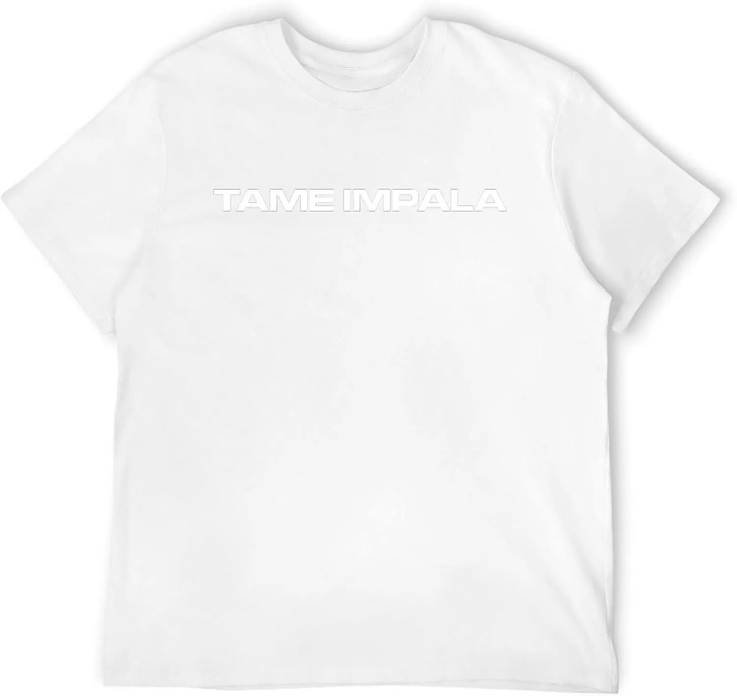 Tame Music Impala Men's T-Shirts Classic Crewneck Casual Short Shirt Cotton Teens Tee Tops