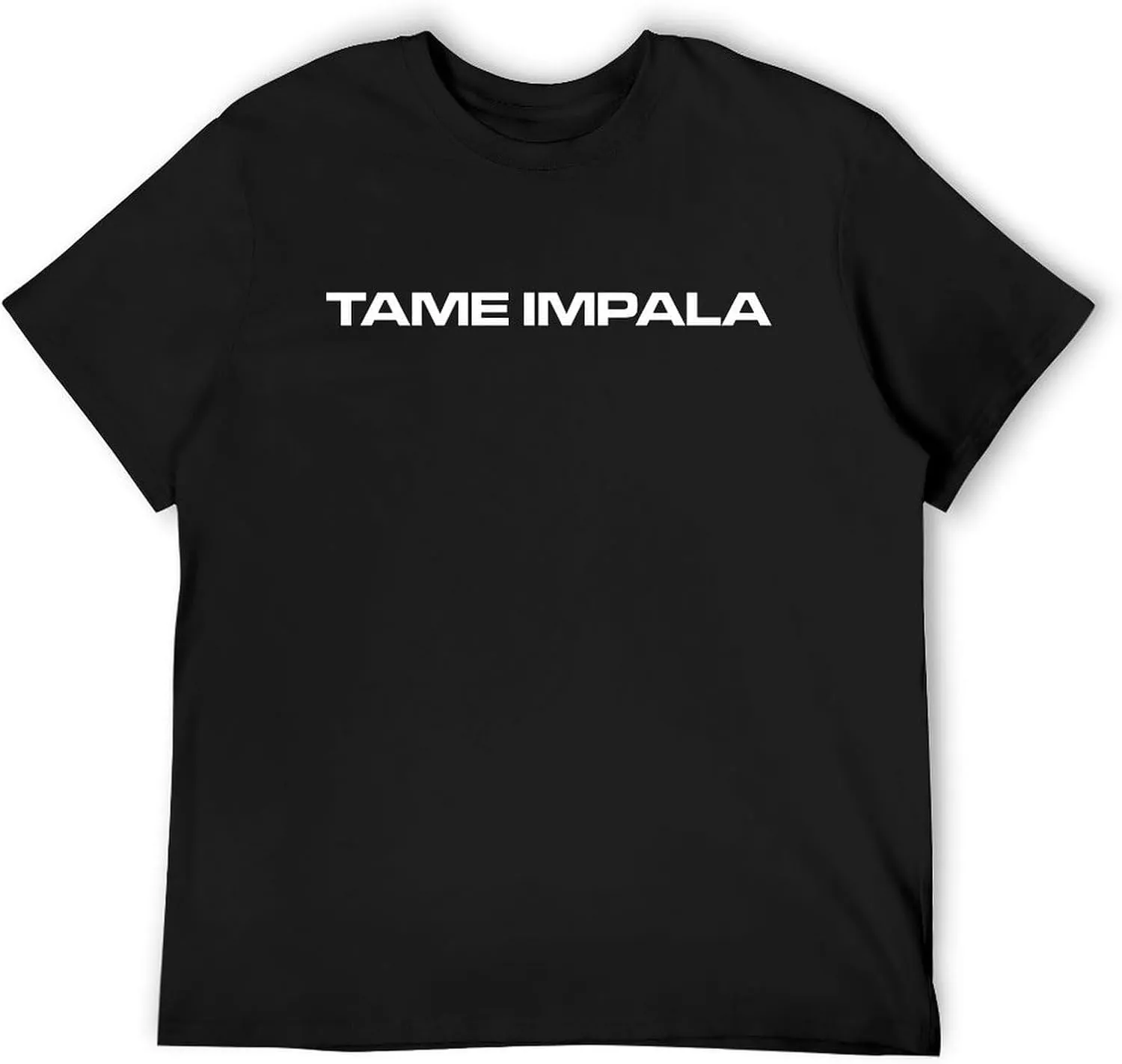 Tame Music Impala Men's T-Shirts Classic Crewneck Casual Short Shirt Cotton Teens Tee Tops