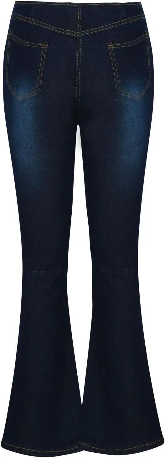 TANGNADE Flare Jeans for Women Low Rise Tummy Control Denim Pants Bell Bottom Trousers Trendy Fall Outfits 2024
