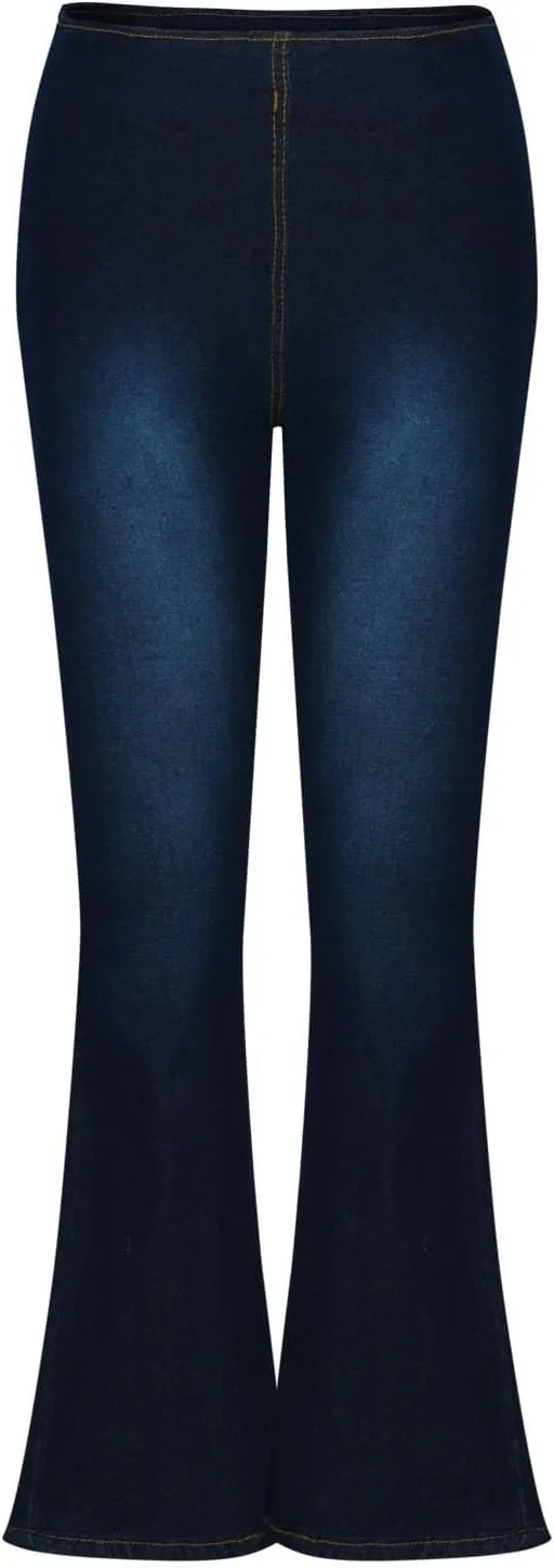 TANGNADE Flare Jeans for Women Low Rise Tummy Control Denim Pants Bell Bottom Trousers Trendy Fall Outfits 2024