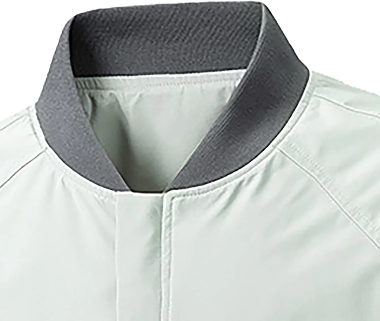 Thatrich Lightweight Bomber Jacket Men Zip Up Windbreaker Long Sleeve Slim Fit Polo Shirt Fall Baseball Jackets with Pockets