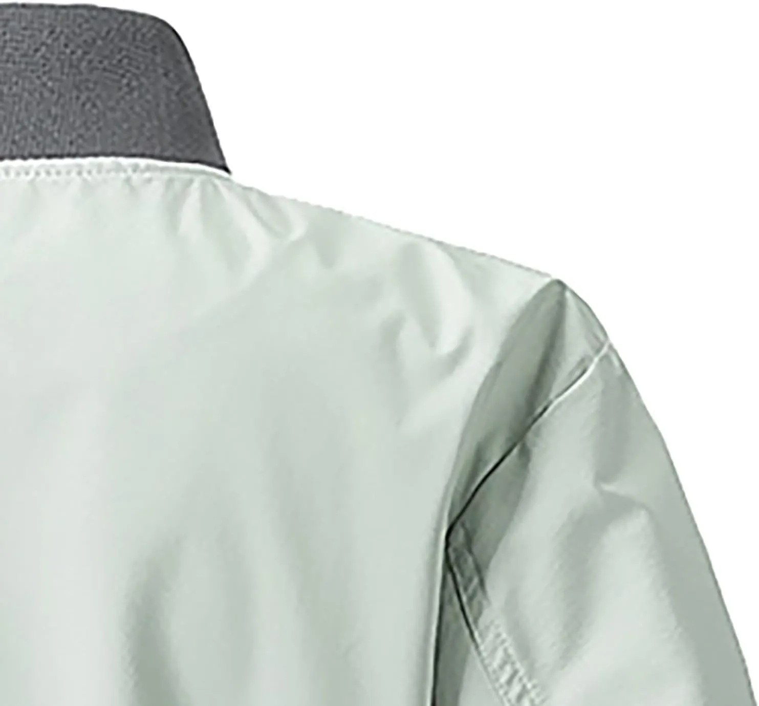 Thatrich Lightweight Bomber Jacket Men Zip Up Windbreaker Long Sleeve Slim Fit Polo Shirt Fall Baseball Jackets with Pockets