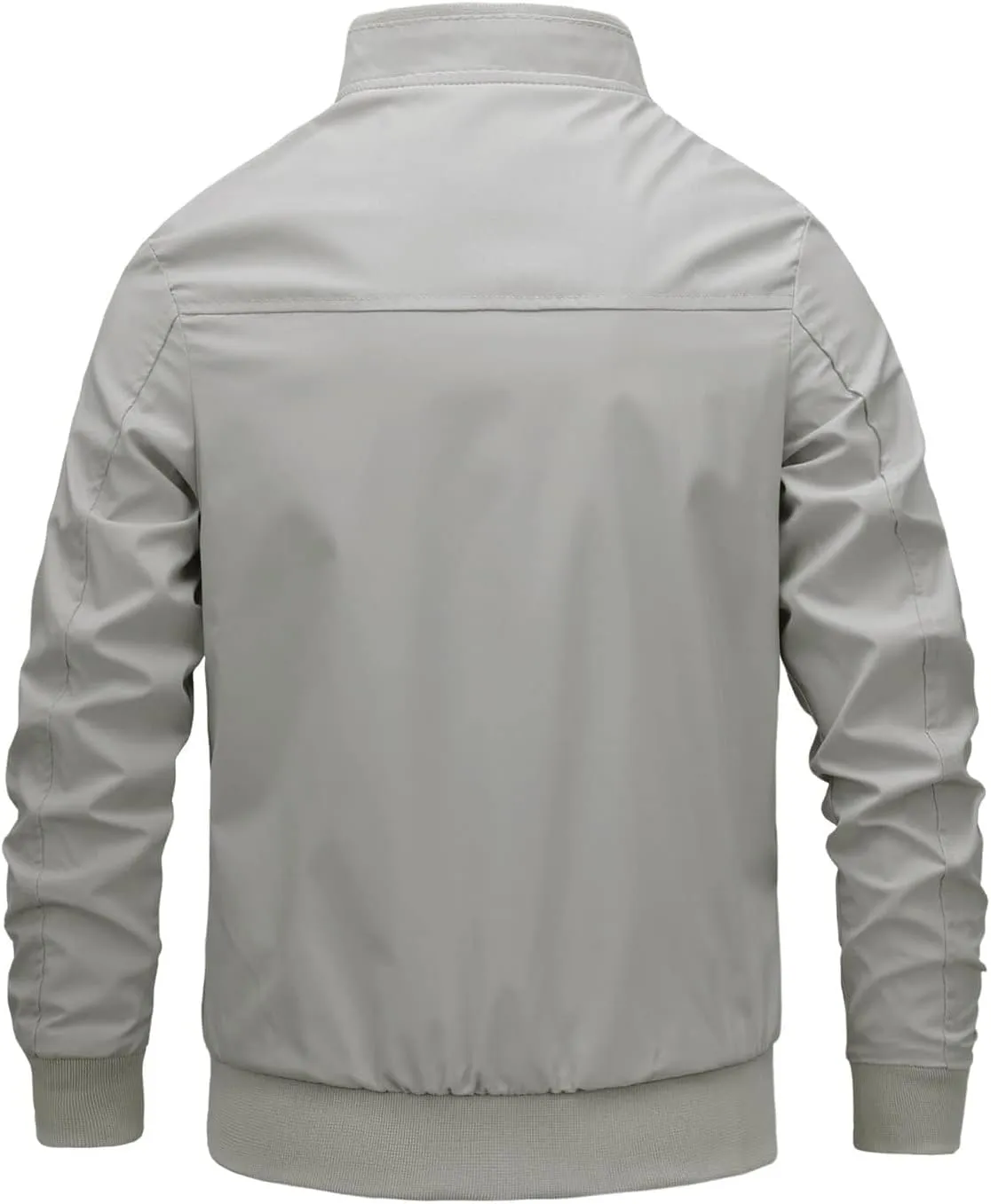 Thatrich Mens Windbreaker Bomber Jackets Lightweight Zip Up Slim Fit Long Sleeve Flight Shirt Fall Sport Coat Trendy Outwear