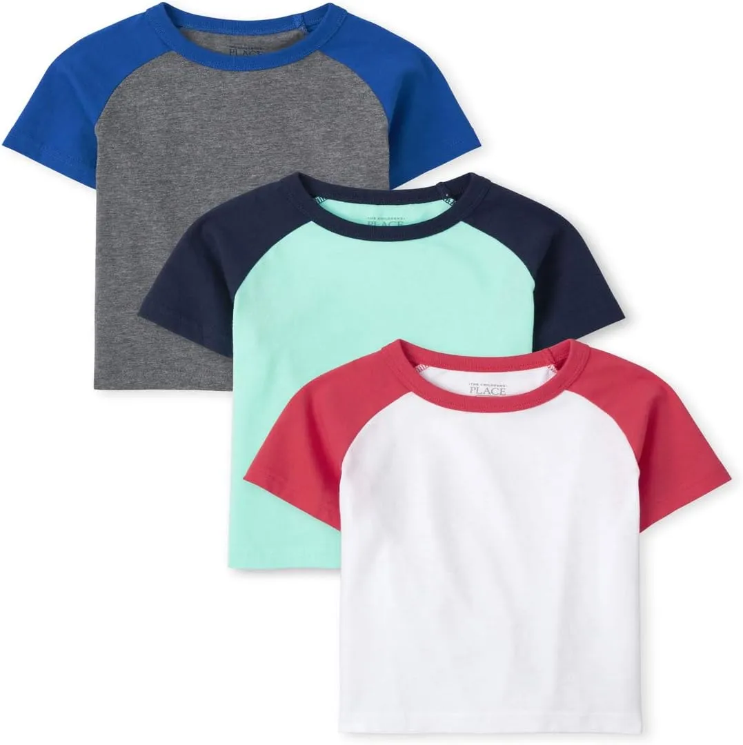 The Children's Place Baby Boys' and Toddler Short Sleeve Crew Neck Tees
